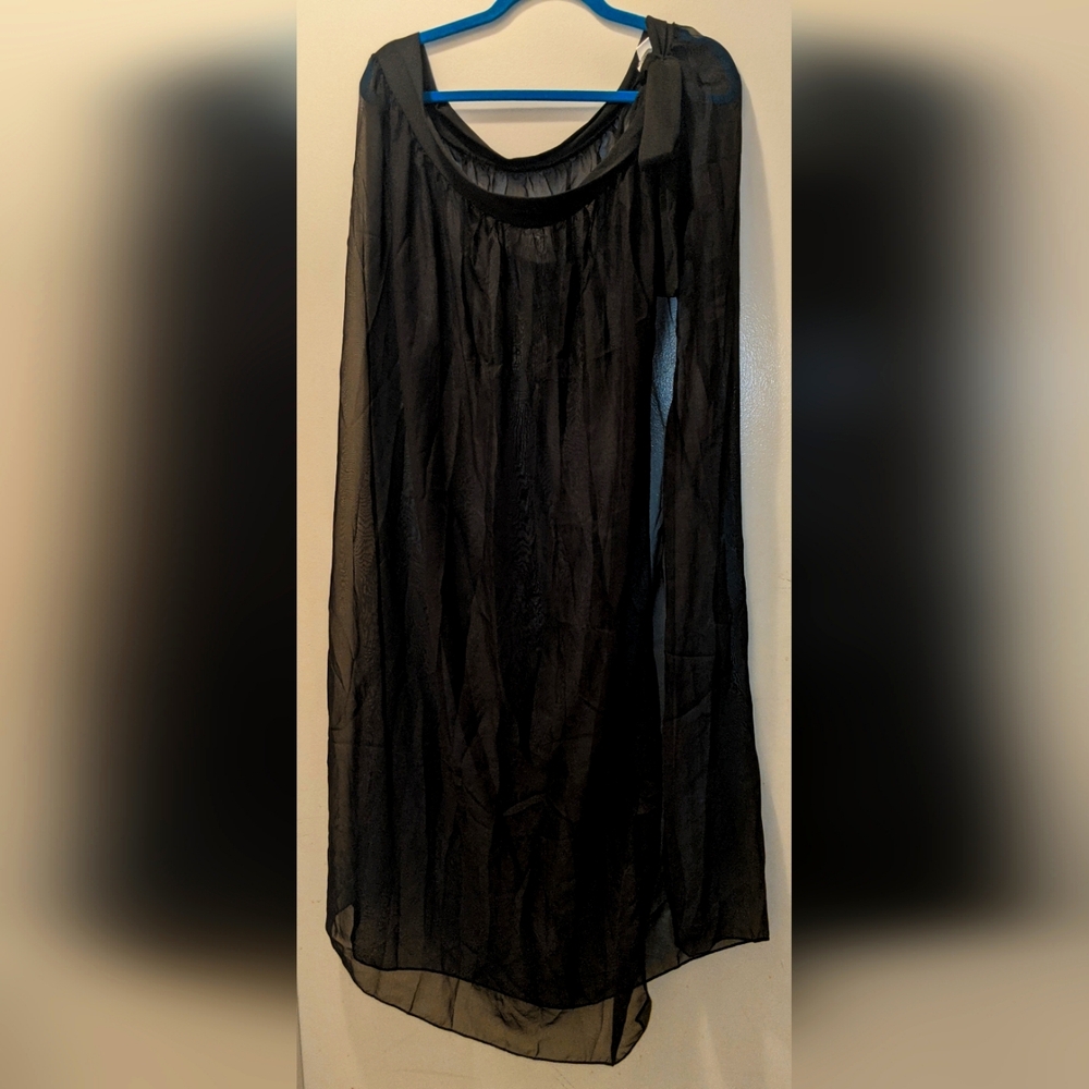 SHEIN Size 4X Black Sheer Swim Skirt